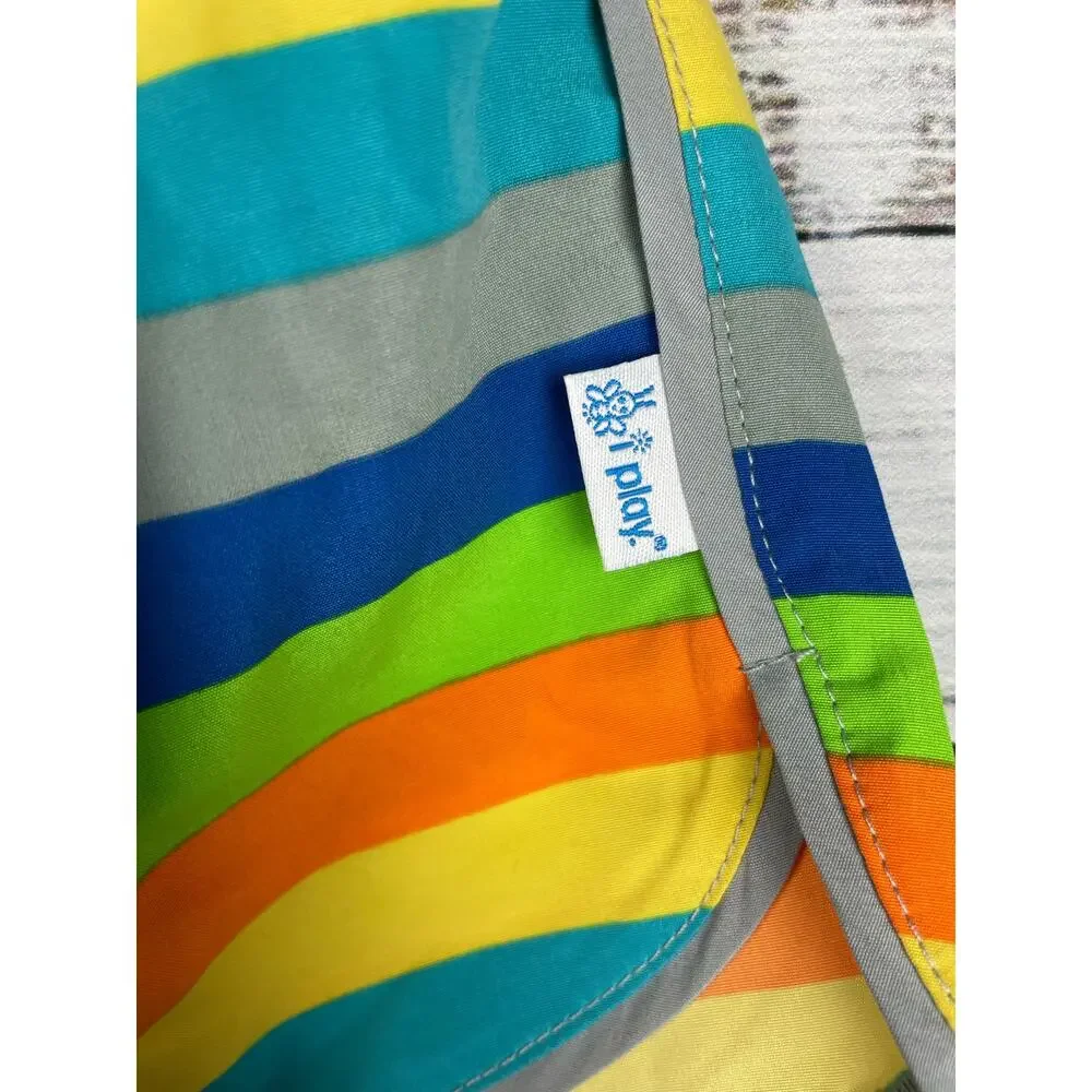 iPlay Boys' Trunks Built-in Reusable Swim Diaper 12mo UPF50+ Stripe